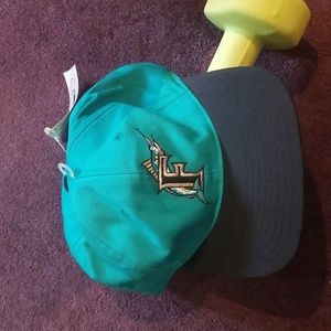 Vintage Florida Marlins Plain Logo Snapback Baseball Cap NEW